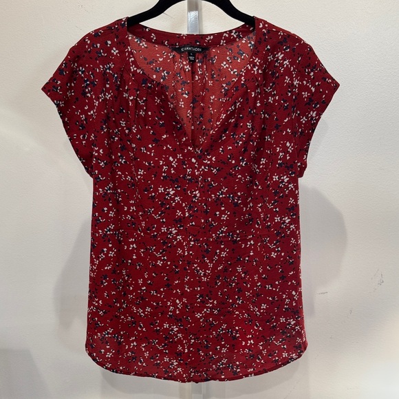 41 Hawthorn Women's Red Floral Blouse - Picture 1 of 4